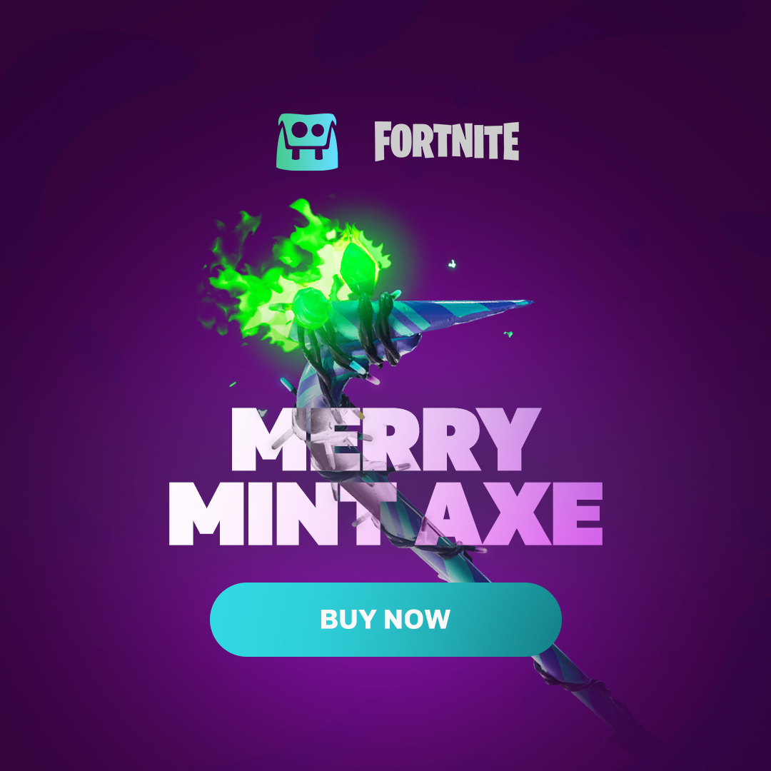 Fortnite Account – MERRY MINT AXE Pickaxe